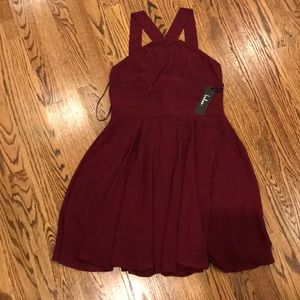 Burgundy skater dress